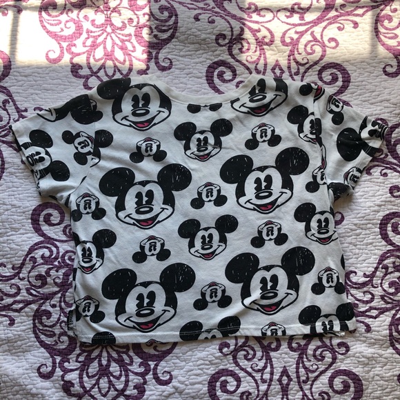 SOLD - Mickey Mouse Crop Top - Picture 2 of 3